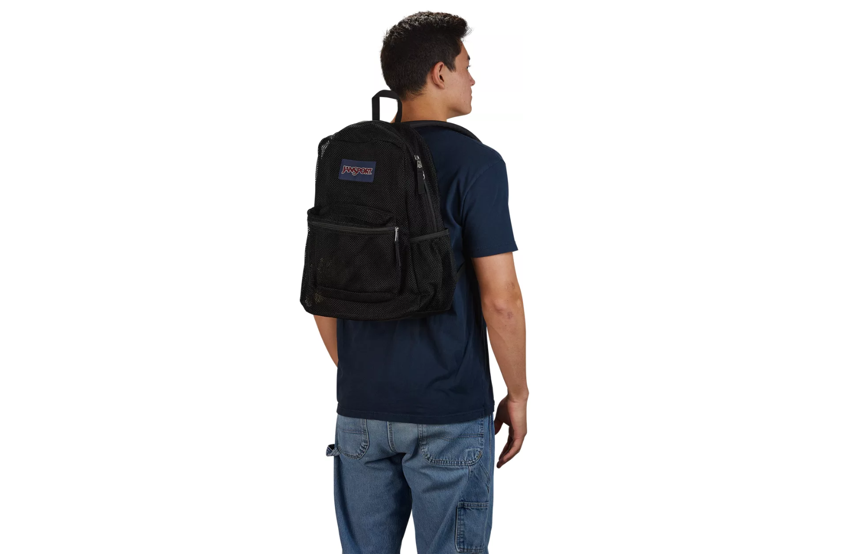 Jansport black mesh backpack online