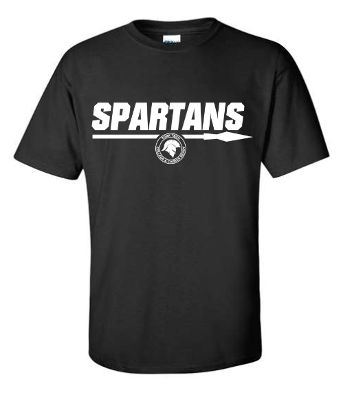 Spartans T-Shirt, Black | TechGear